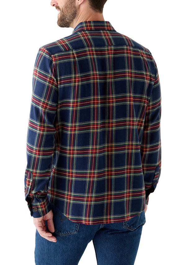 Nautica Mens Stretch Flannel Long Sleeve Shirt