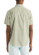 Nautica Mens Sustainably Crafted Tencel Striped Short Sleeve Button Down Shirt