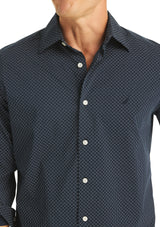 Nautica Mens Printed Long Sleeve Shirt