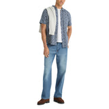 Nautica Mens Dobby Print Short Sleeve Shirt