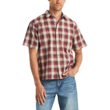 Nautica Mens Cotton Tencel Plaid Short Sleeve Shirt