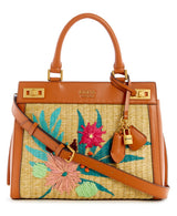 GUESS Katey Straw Luxury Satchel Handbag