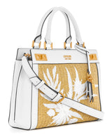 GUESS Katey Straw Luxury Satchel Handbag