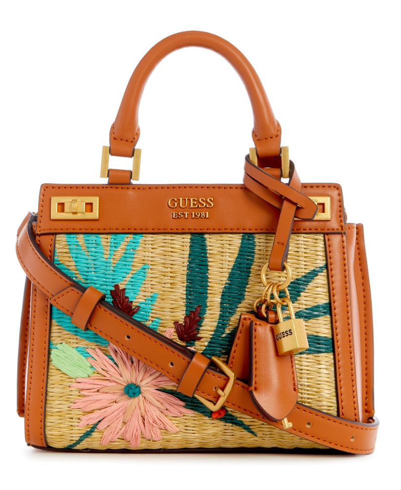 GUESS Katey Straw Mini Satchel Handbag – ShopCGX