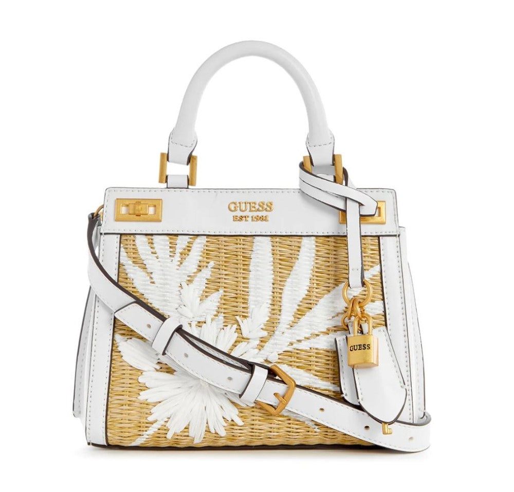 GUESS Katey Straw Mini Satchel Handbag – ShopCGX