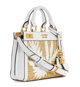 GUESS Katey Straw Mini Satchel Handbag