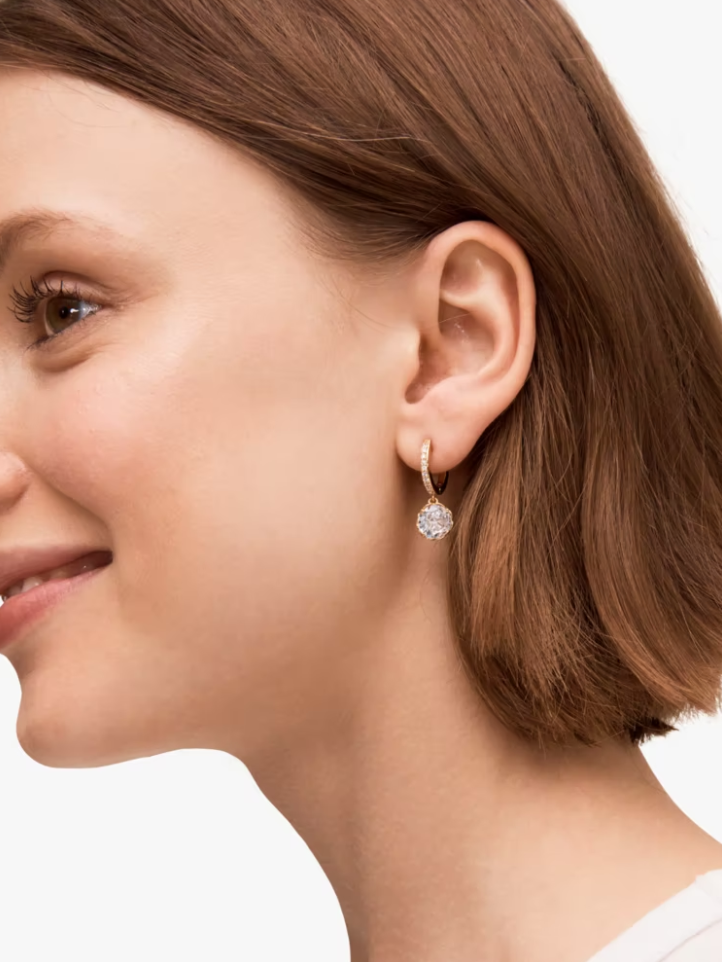 Kate Spade That Sparkle Pavé Mini Hoop Earrings