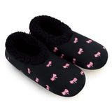 Snoozies Womens Embroidered Bow-Utiful Slippers