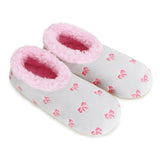 Snoozies Womens Embroidered Bow-Utiful Slippers