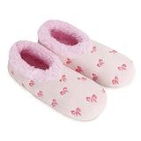 Snoozies Womens Embroidered Bow-Utiful Slippers