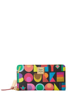 Dooney & Bourke Art Deco Large Zip Around Wristlet