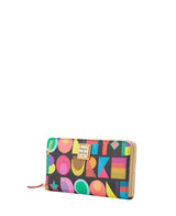 Dooney & Bourke Art Deco Large Zip Around Wristlet