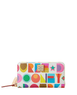 Dooney & Bourke Art Deco Large Zip Around Wristlet