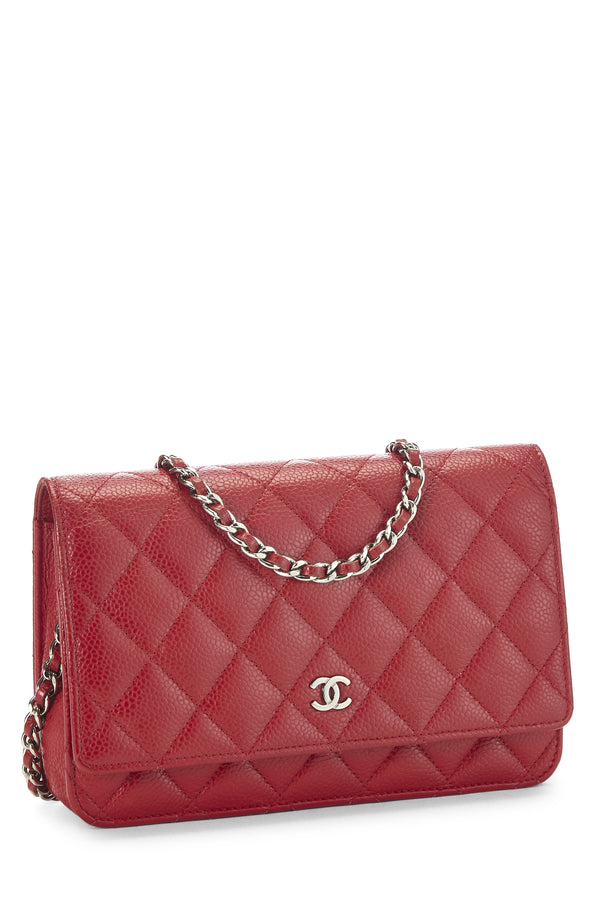 Chanel Caviar Classic Quilted Wallet On Chain Crossbody Handbag