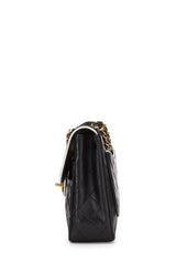 Chanel Lambskin Piped Half Flap Mini Crossbody Handbag
