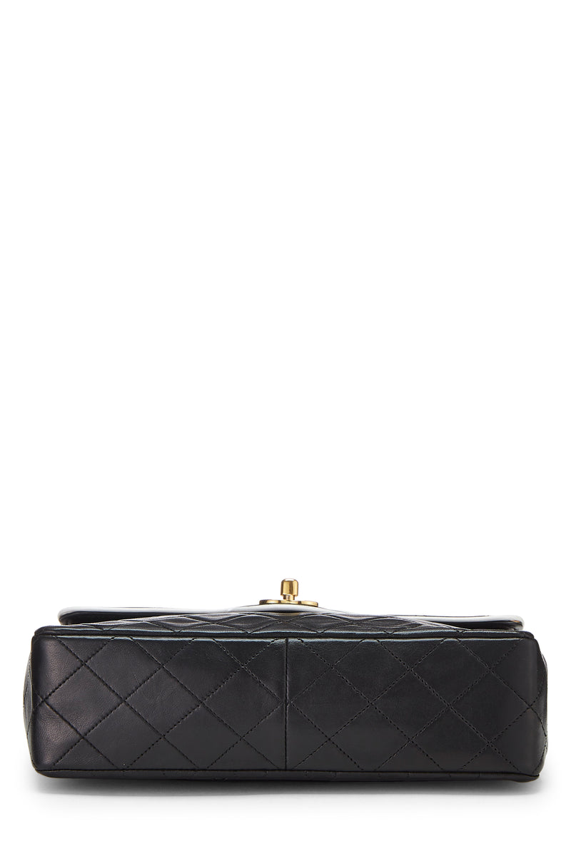 Chanel Lambskin Piped Half Flap Mini Crossbody Handbag