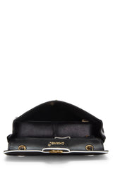 Chanel Lambskin Piped Half Flap Mini Crossbody Handbag