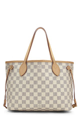 Louis Vuitton Damier Azur Neverfull Pouch PM Tote Handbag