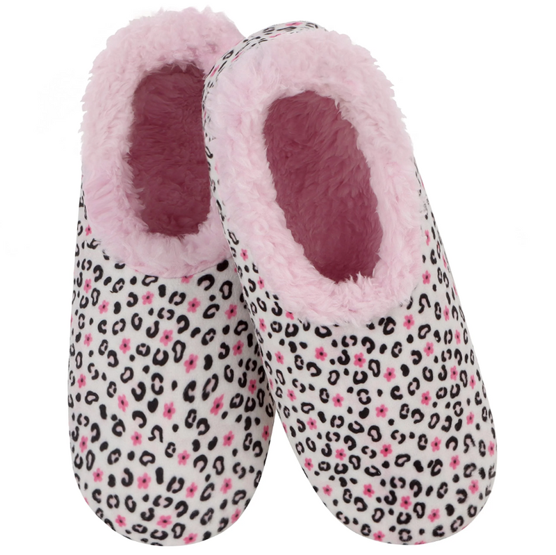 Snoozies Womens Petals & Leopard Heart N' Soil Slippers