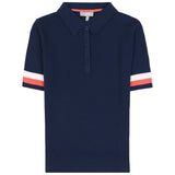 IZOD Womens Raquel Pointelle Short Sleeve Polo Sweater