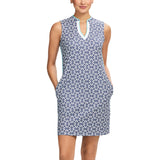 IZOD Womens Bree Brunch V-Neck Dress