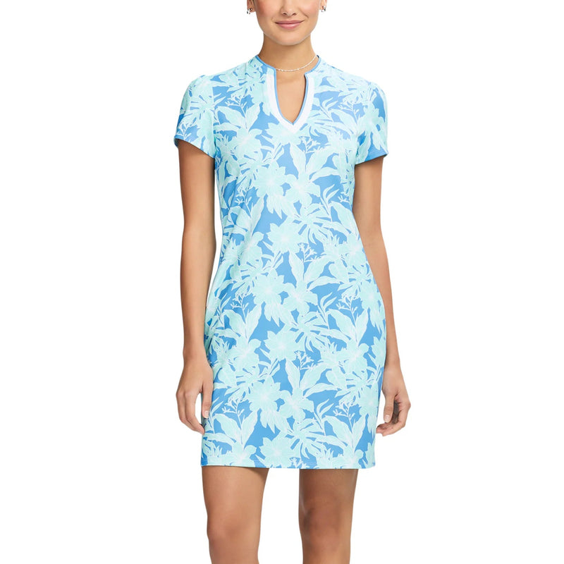IZOD Womens Bree Brunch V-Neck Dress
