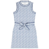 IZOD Womens Lilian Piped A-Line Dress