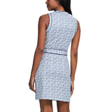 IZOD Womens Lilian Piped A-Line Dress