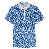 IZOD Womens Ally Printed Short Sleeve Polo Shirt