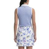 IZOD Womens Ally Printed Sleeveless Polo Shirt