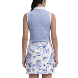 IZOD Womens Ally Printed Sleeveless Polo Shirt
