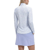 IZOD Womens Paloma Printed 1/4 Zip Pullover Sweatshirt