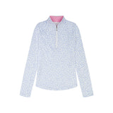 IZOD Womens Paloma Printed 1/4 Zip Pullover Sweatshirt
