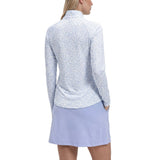 IZOD Womens Paloma Printed 1/4 Zip Pullover Sweatshirt
