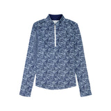 IZOD Womens Paloma Printed 1/4 Zip Pullover Sweatshirt