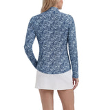 IZOD Womens Paloma Printed 1/4 Zip Pullover Sweatshirt