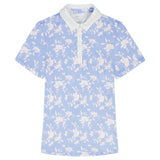 IZOD Womens Ally Printed Short Sleeve Polo Shirt
