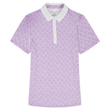 IZOD Womens Ally Printed Short Seeve Polo Shirt