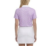 IZOD Womens Ally Printed Short Seeve Polo Shirt