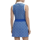 IZOD Womens Ally Printed Sleeveless Polo Shirt