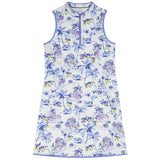 IZOD Womens L'acey Zip Court Printed Dress