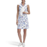 IZOD Womens L'acey Zip Court Printed Dress