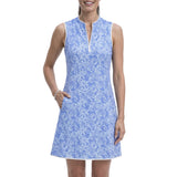 IZOD Womens L'acey Zip Court Printed Dress