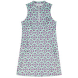IZOD Womens L’acey Zip Court Printed Dress