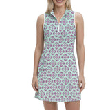 IZOD Womens L’acey Zip Court Printed Dress