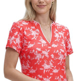 IZOD Womens Sara Printed Short Sleeve Dress