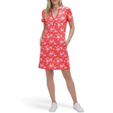 IZOD Womens Sara Printed Short Sleeve Dress