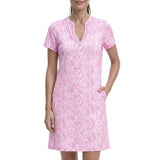 IZOD Womens Sara Printed Short Sleeve Dress