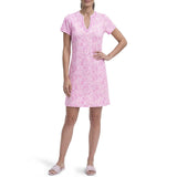IZOD Womens Sara Printed Short Sleeve Dress
