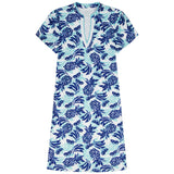 IZOD Womens Sara Printed Short Sleeve Dress